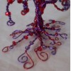 Opulent Crimson Wire Tree Design