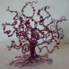 Opulent Crimson Wire Tree Design