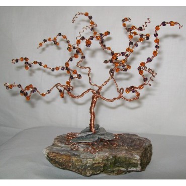 Copper Amethyst Wire Tree Design