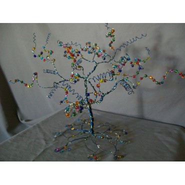 Electric Rainbow Wire Tree Design