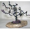 Lavender Glass Wire Tree Design